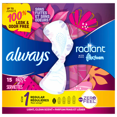 ALWAYS RADIANT SZ 1 REG 15s [15 ea]
