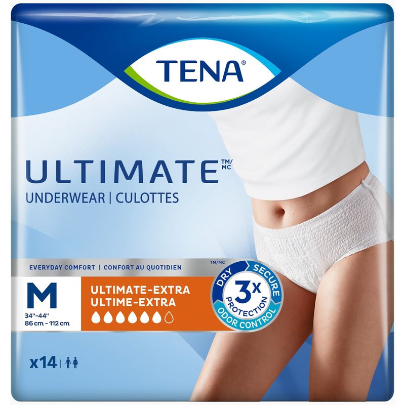 TENA UNISEX UNDERWEAR MED [14 ea]