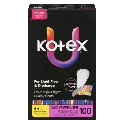 KOTEX PREMIUM REGULAR PANTY LINRS 100 ea