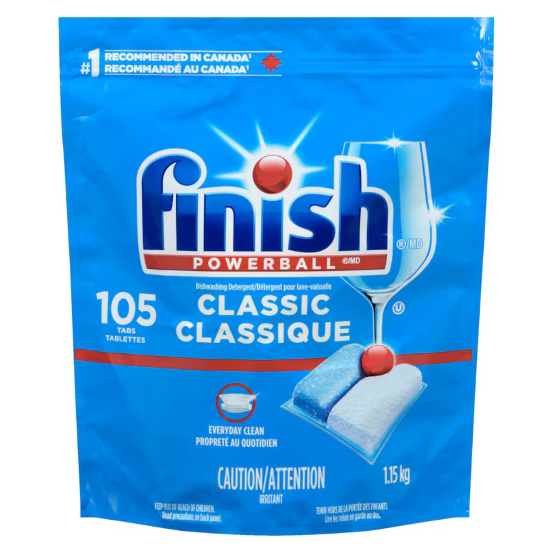 FINISH POWERBALL CLASSIC DETERGENT TABS 105s