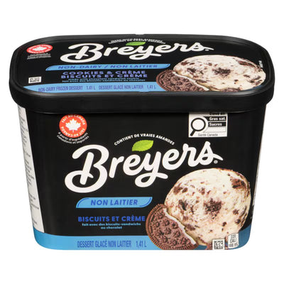 BREYERS NON-DAIRY COOKIES & CREAM FROZEN DESSERT 1.41L