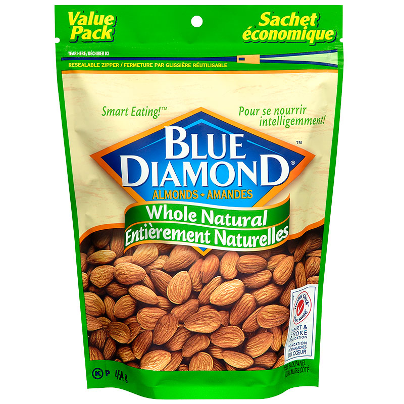 BLU DMND NAT WHL ALMONDS 454g