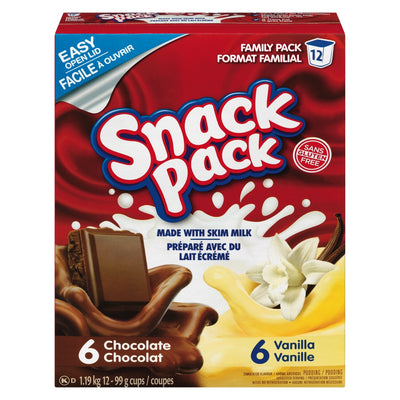 SNACK PACK CHOC & VAN 12PK