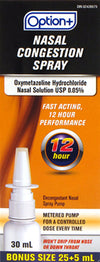 OPTION+ NASAL CONGESTION SPRAY [30 ml]