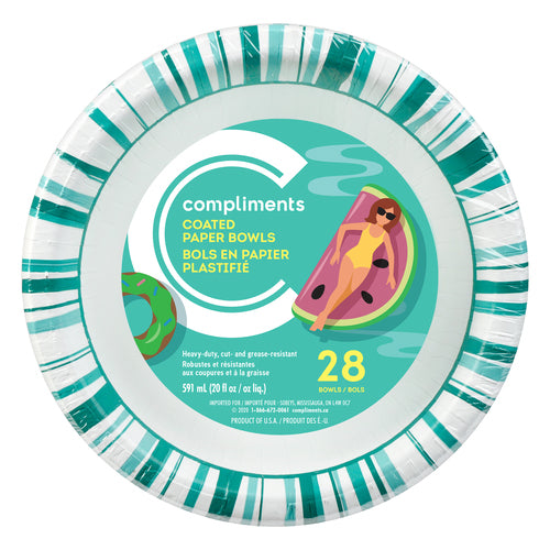 COMP DECOR PAPER BOWLS 20oz [28 ea]