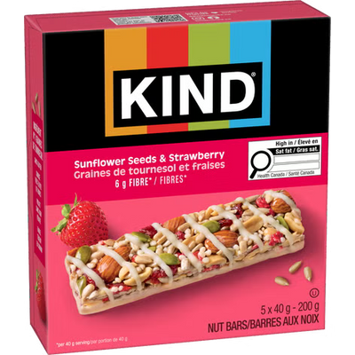 KIND SUNFLWR STRWBRY BAR 5pk [200 g]