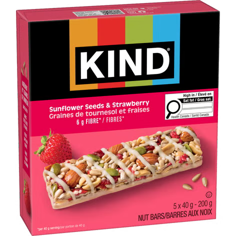 KIND SUNFLWR STRWBRY BAR 5pk [200 g]
