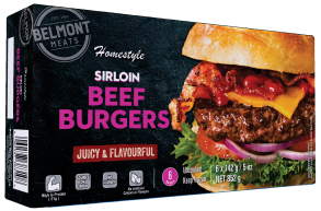 BELMONT SIRLOIN BEEF BURGERS [852 g]