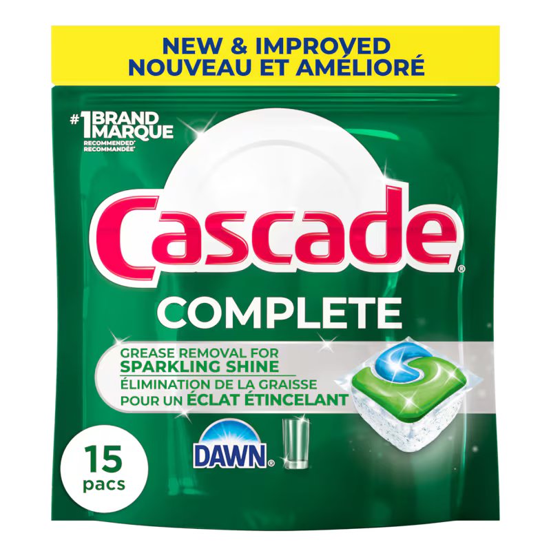 CASCADE COMPLETE DISHWASHING DETERGENT FRESH 15s