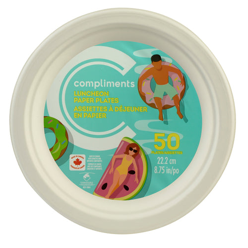 COMP PAPER PLATES 8.75" 50pk [50 ea]