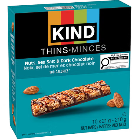 KIND THINS DARK CHOC NUTS 10pk [210 g]