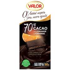 VALOR 0% SUGR 70% CACOA ORNG [100 g]