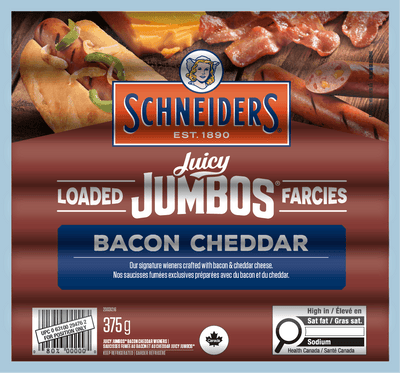 SCHNDR JUICY JUMBO CHDR BACON [375 g]