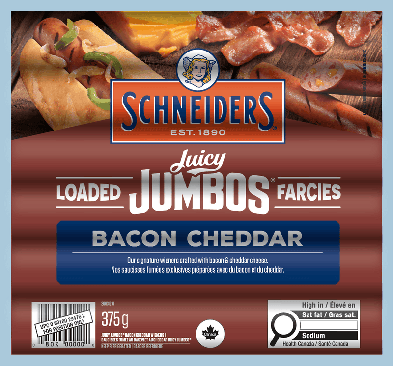 SCHNDR JUICY JUMBO CHDR BACON [375 g]