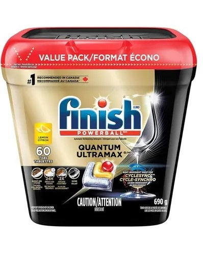FINISH QUANTM ULTRAMAX LEMON DISHWASHING DETERGENT TABS 60s