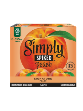 SIMPLY SPIKED PEACH 6x355ml [6 ea]