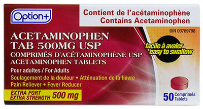OPTION+ ACET EZ TB 500mg 50s [50 ea]