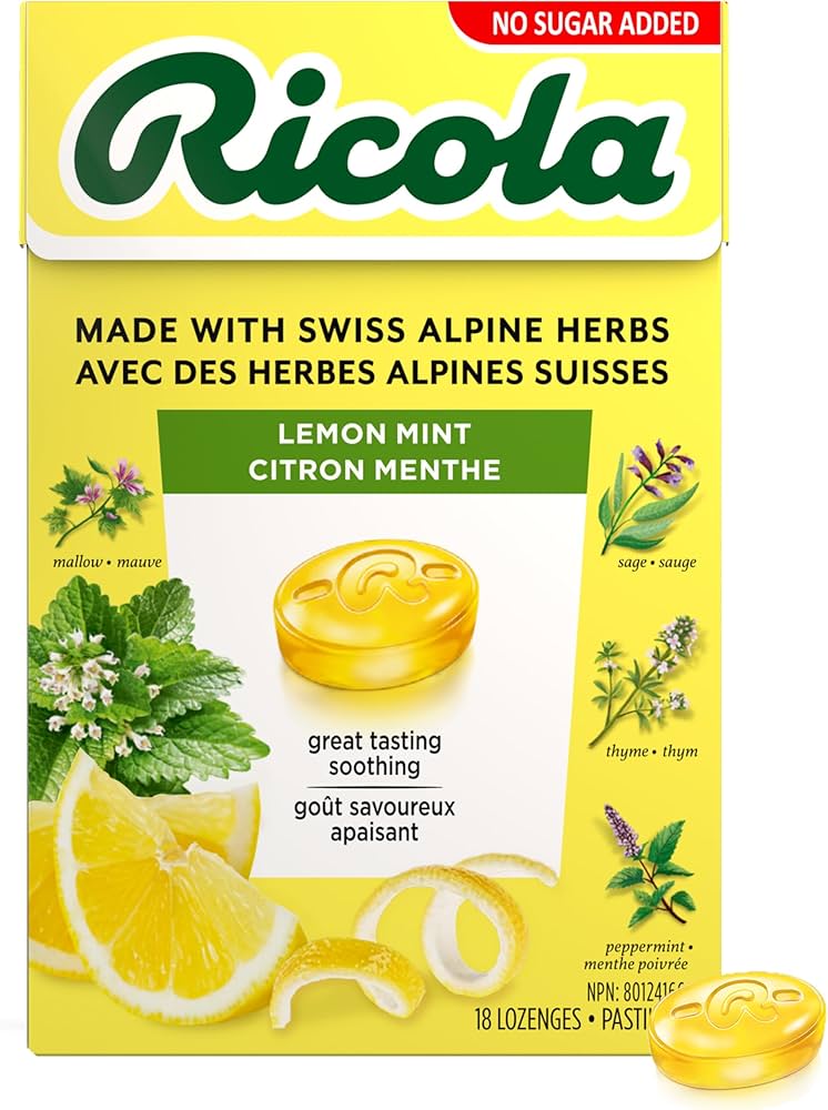RICOLA LEMON MINT LOZENGES 18s [18 ea]