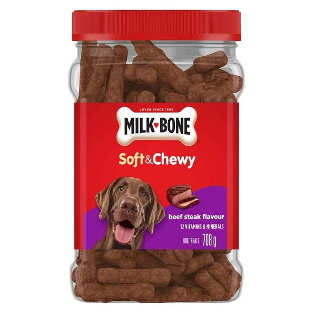 MILKBONE SOFT CHEWY BEEF STEAK [708 g]