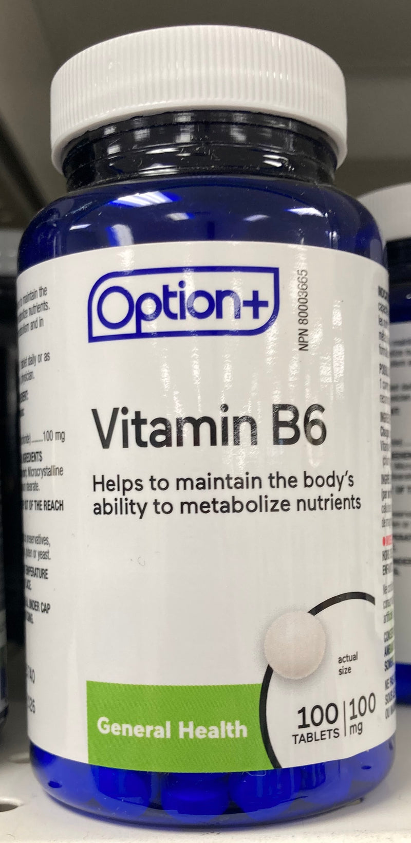 OPTION VITAMIN B6 600mg 100s [100 ea]