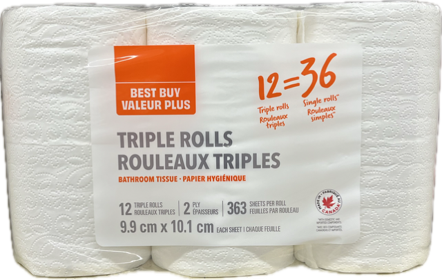 BEST BUY BATH TISSUE TRIPL 12s [12 ea]
