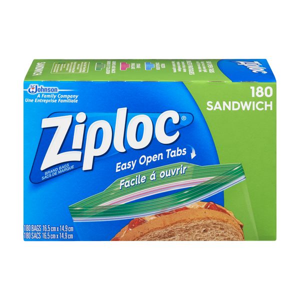 ZIPLOC SANDWICH BAGS 180s [180 ea]