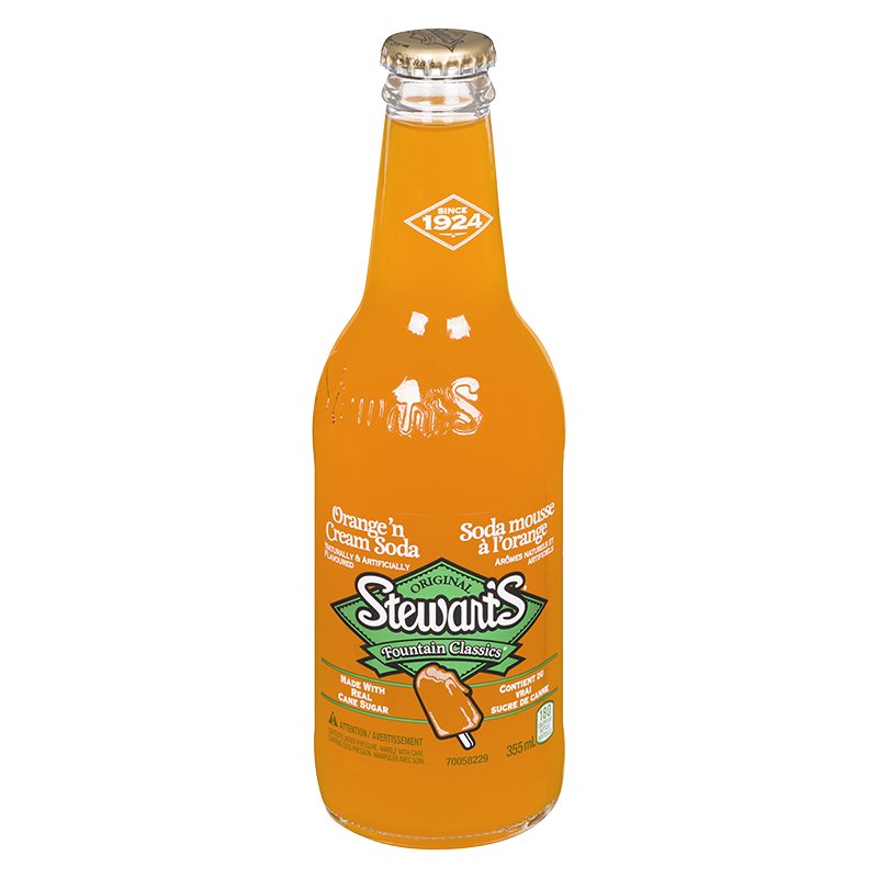 STEWARTS ORANGE N CRM SODA [355 ml]