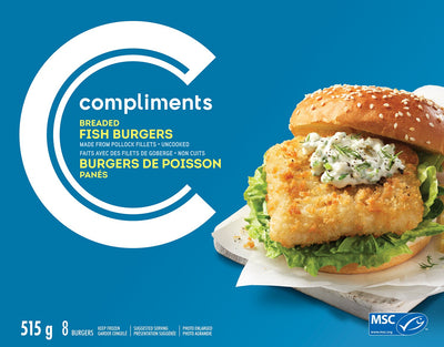 COMP BREADED FISH BURGERS [515 g]