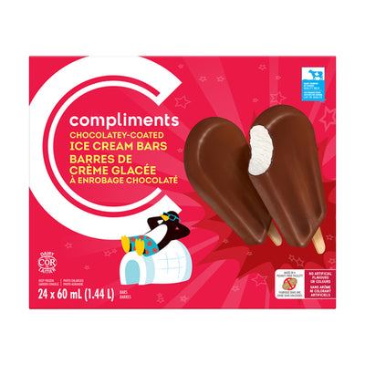 COMP CHOC COAT ICE CREAM BARS [24 ea]