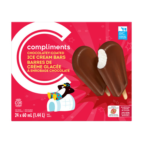 COMP CHOC COAT ICE CREAM BARS [24 ea]