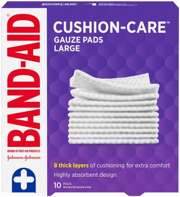 BAND-AID GAUZE PADS 10s [50 ml]