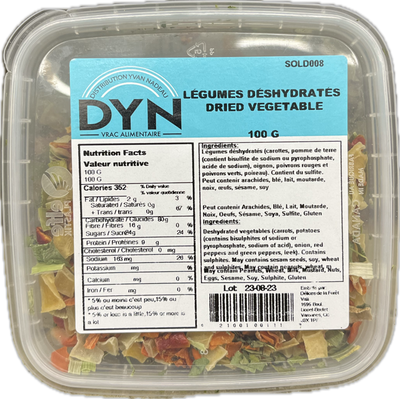 DYN DRIED VEGETABLES 100g