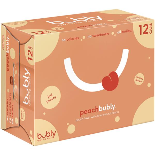 BUBLY SPRKLNG WTR PEACH [12 pkg]