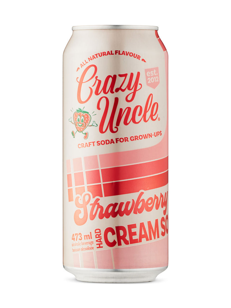CRZY UNCLE STRWBRY CRM SODA [473 ml]