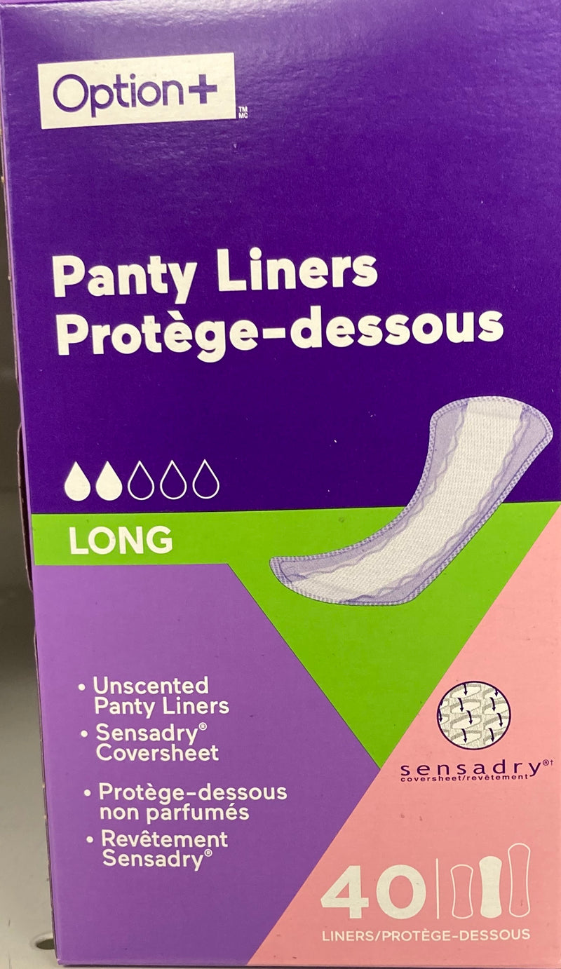 OPTION+ PANTY LINERS LONG 40s [40 ea]