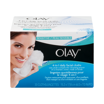 OLAY DAILY FACIAL CLOTHS SENST [33 ea]