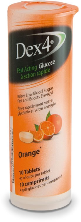 DEX 4 GLUCOSE TABLETS ORANGE [10 ea]