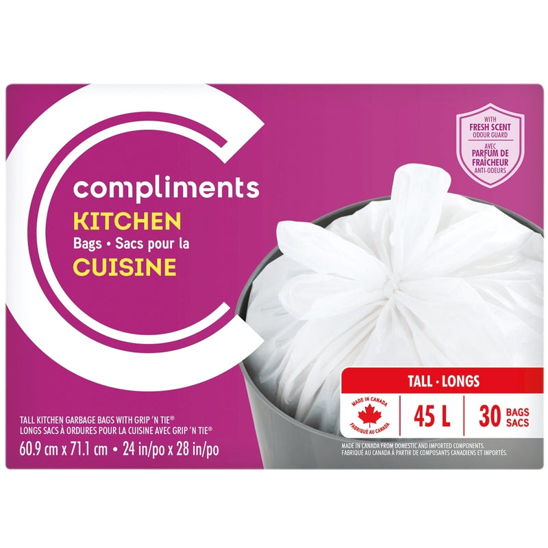 COMP BAGS KITCHEN TALL 45L [30 pkg]
