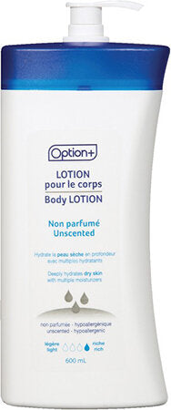 OPTION+ BODY LOTION UNSCENTED [600 ml]