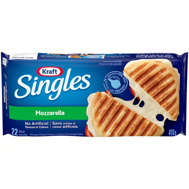 KRFT SNGLS CHEESE SLICE MOZZA [410 g]