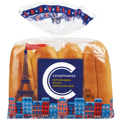 COMP BRIOCHE HOT DOG BUNS [385 g]