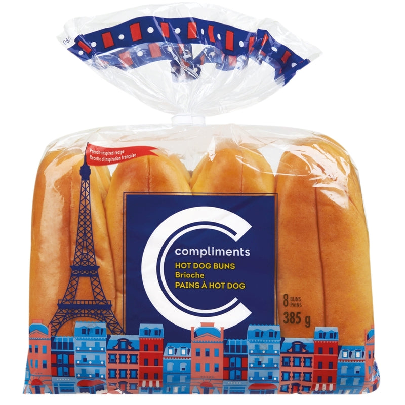 COMP BRIOCHE HOT DOG BUNS [385 g]