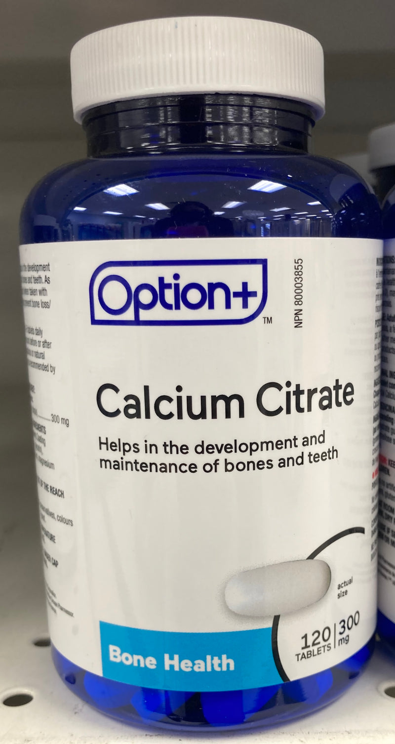 OPTION+ CALCIUM CITRATE 300MG [120 pcs]