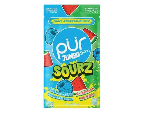 PUR GUM SOURS BLU RASP WTRMLN [81 g]