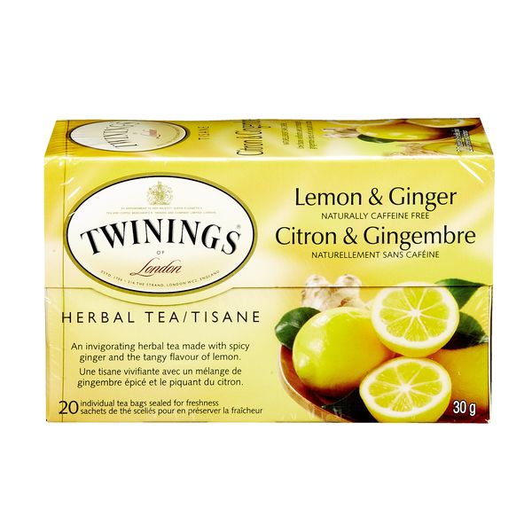 TWNGS HRBL TEA LEMON & GINGER [20 BAG]