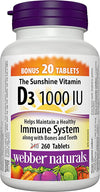 WEB VITAMIN D 1000IU BONUS [260 ea]