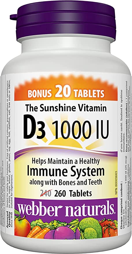 WEB VITAMIN D 1000IU BONUS [260 ea]