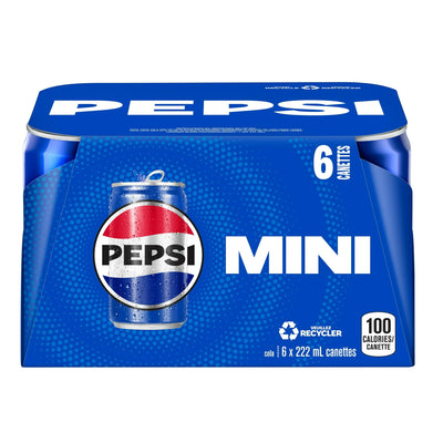 PEPSI MINI CANS 6x222ml [6 ea]