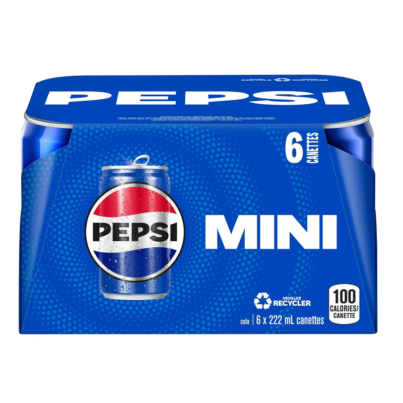 PEPSI MINI CANS 6x222ml [6 ea]