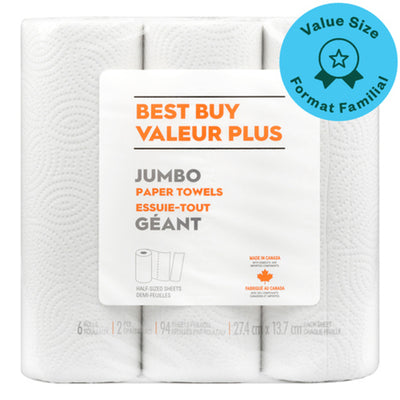 BEST BUY PAPER TOWLS JUMBO 90S [6 ea]
